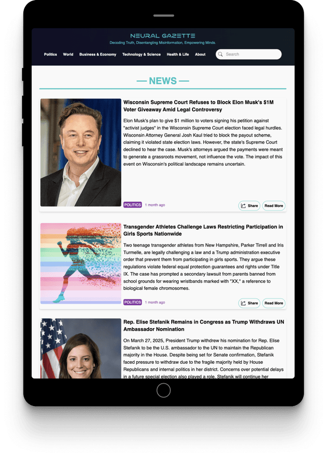 Neural Gazette screenshot 1